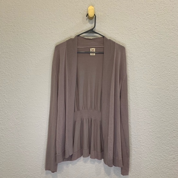 Faded Glory Sweaters - Faded Glory Grey Mauve Cardigan